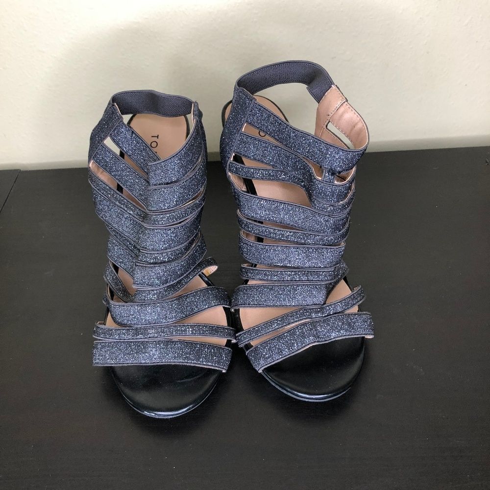 Torrid Shoes Silver Shimmer 4" Heels, 9W